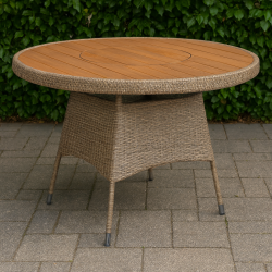 Rundt bord med drejeskive - MODERNE OG PRAKTIS BORD TIL HAVEN!!!