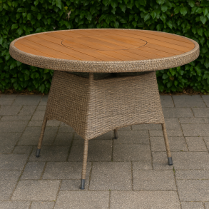 Rundt bord med drejeskive - MODERNE OG PRAKTIS BORD TIL HAVEN!!!