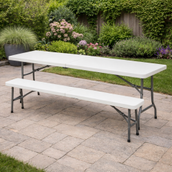 Vejrbestandigt foldebord i plast - v�lg st�rrelse - l�ngde p� 180 cm eller 240 cm!
