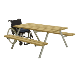 Bordbnkest uden rygln til 6 personer i lrketr