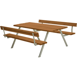 Stort bordbnkest med rygln 6 personer - vlg farve! 