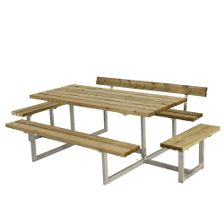 Bordbnkest i nletr til 8 personer med et rygln - vlg farve