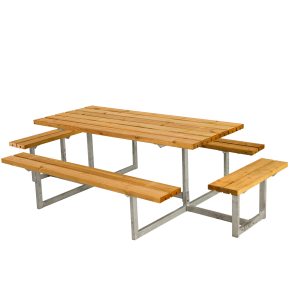 Bordbnkest i lrketr med ekstrasiddeplads - 8 personer