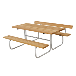 Bordbnkest 6 personer fremstillet i lrketr med et rygln