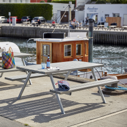 Stort bordbnkest uden rygln - 6 personer - vlg farve