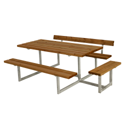 Bordbnkest i tr til 7 personer med et rygln - Vlg farve