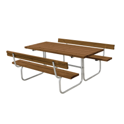 Bordbnkest stilrent design i nletr med rygln - vlg farve