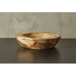 Bordskl Teakrod Ca. ml: H: 8x  25 cm. rund