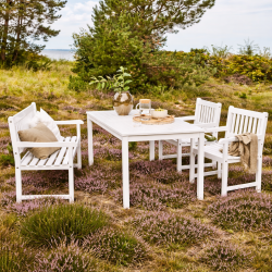 Brighton havem�bels�t hvid - Bord, b�nk og to stole