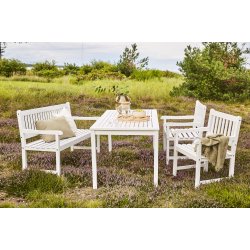 Brighton havem�bels�t hvid - Bord, b�nk og to stole