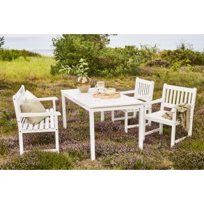Brighton havem�bels�t hvid - Bord, b�nk og to stole