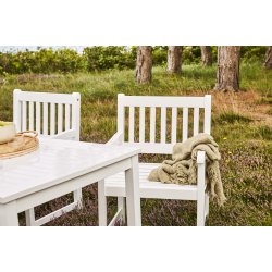 Brighton havem�bels�t hvid - Bord, b�nk og to stole