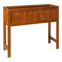 Moderne blomsterkasse i akacie tr - Model: Tokyo