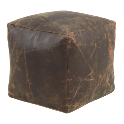 Melissa kasseformet puf - fremstillet i lder