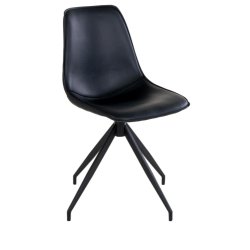 Matbordsstol i mrkbrunt PU lder med vridfunktion - Monaco - vlj frg