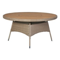 Sanna Havebord med drejeskive �150 cm � Aluminium / Polyrattan / Polywood - Flere farver!