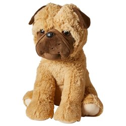 Kmpe bulldog bamse i brune nuancer - vlg strrelse