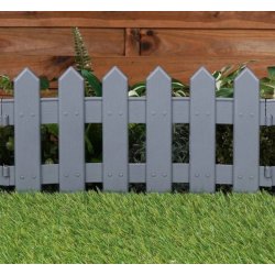 Lkkert bed hegn str.: L40x H20 cm. UV-beskyttet plast hvid eller gr. TILBUD P 24 stk. = 9,6 meter