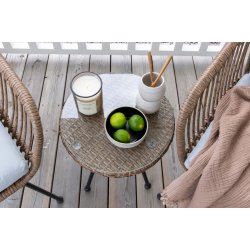 Vedligeholdelsesfrit cafest med bord og 2 stole inkl. all weather hynder - Vlg farve