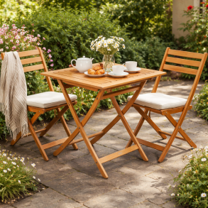 Cafebord kvadratisk 70X70 BOSTON TEAK