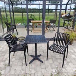 Cafst m. Stabelbar rille stol - Vedligeholdelsesfri