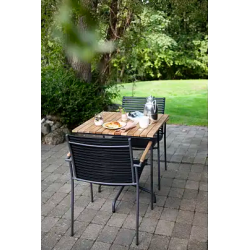 Gold teak cafest med 2 stole i modellen Parma 