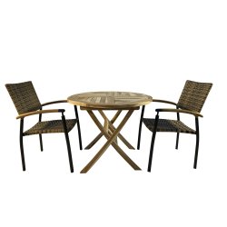 Cafest i teaktr. Vedligeholdelsesfrie stole med teaktrsarmln - vlg stolens farve