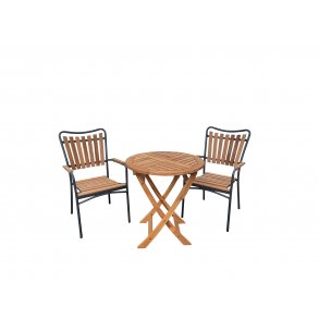 Bostona/Eva runt cafset (2 pers). Vlj frg p stolsramen.