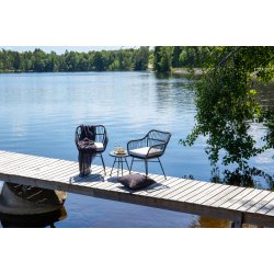 Vedligeholdelsesfrit cafest med bord og 2 stole inkl. all weather hynder - Vlg farve