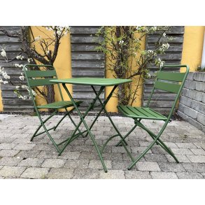Charmerende cafes�t i st�l - Bord + 2 stole. MODERNE CAFES�T PERFEKT TIL ALTANEN!!! v�lg farve