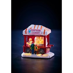 Candyfloss Street Stand - Farverig og Sjov Juledekoration med LED-lys