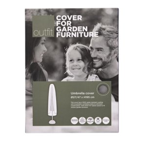 100 % vandtt Luksurist parasolbetrk med ventilationshuller, H195 cm - Model: Cassie