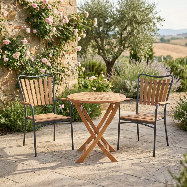 Boston/Eva rundt cafes�t (2pers). V�lg farve p� stolstel.