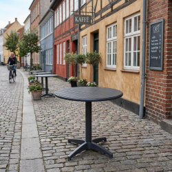 Caf�bord Runt � 70 cm Svart