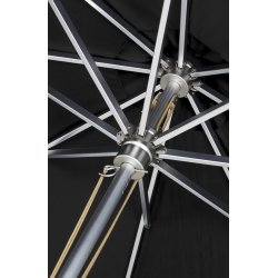 "Sunbrella" parasol med brste alu - : 3m - Vandtt + Dug har UV50+ solbeskyttelse. Model: Toulouse