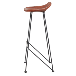 Melissa Bar pall - Brunt lder och svart metall