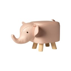 PERFEKT TIL BRNEVRELSET!! Elefantformet skammel med trben L50XB25XH30 cm