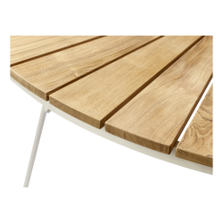 Ella Havembelst i aluminium og gold teak til 6 personer - vlg bord og stoles farve