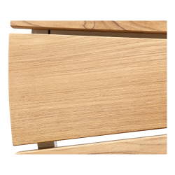 Ella havembelst bord  110 cm - aluminium og teak til 4 personer - vlg bord og stoles farve