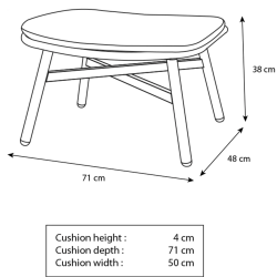 Bille skammel - Sandy grey. KVALITETS SKAMMEL TIL DIN HAVE
