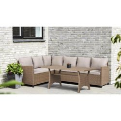 Jeanette vendbar hjrnesofa med bord og hynder -  5 pers. - vlg farve