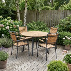 Eva Magnolia Tr�dg�rdsset med bord str. � 110 cm - V�lj f�rg p� bord och stol