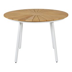 Havebord Eva Magnolia - Teak : 70 cm - vlg stellets farve