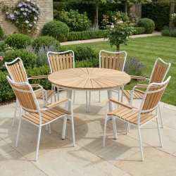 Eva Family set - Teak �: 150 cm - v�lj f�rg p� bord och stol