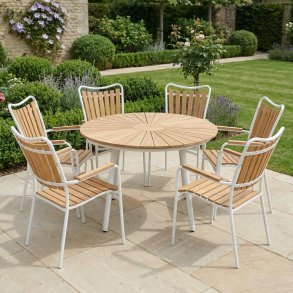 Eva Family set - Teak �: 150 cm - v�lj f�rg p� bord och stol