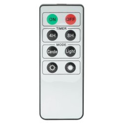 Autentisk lignende LED julelys  10 stk til juletret - styres af fjernbetjening - Batteri - 3D