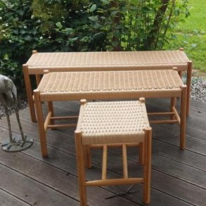 STILFULD B�nk i Flet og natur Egetr� FLERE ST�RRELSER