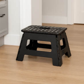 Foldbar skammel med anti-glide overflade. Str. 32 x 25 x 22 cm - Max belastning 150 kg