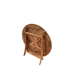 Era Havem�bels�t � Rundt Teakbord �110 cm &amp; 4 Stabelstole i Polyrattan