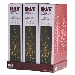 Fornjeligt lystr til indendrs brug med 100 mini LED, batteriboks og timerfunktion 24 x H50 cm.